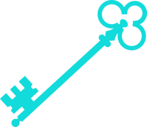 299x258 Aqua Key Clip Art