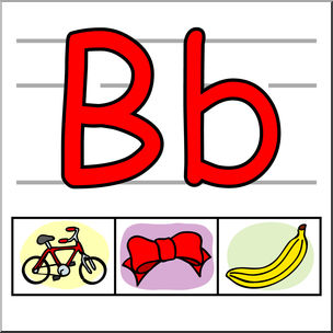 304x304 Clip Art Alphabet Set 01 B Color I Abcteach