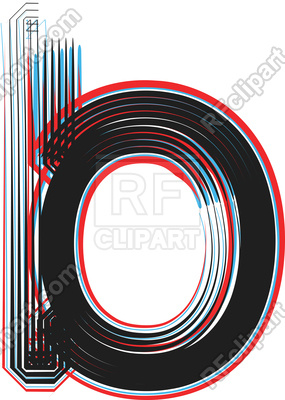 285x400 Grunge Line Font Illustration Letter B Royalty Free Vector Clip