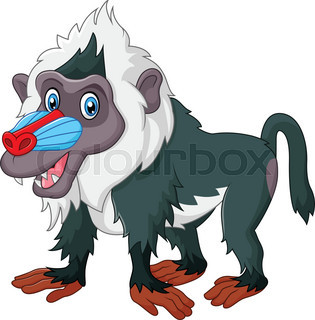 315x320 Baboon Cartoon Stock Vector Colourbox