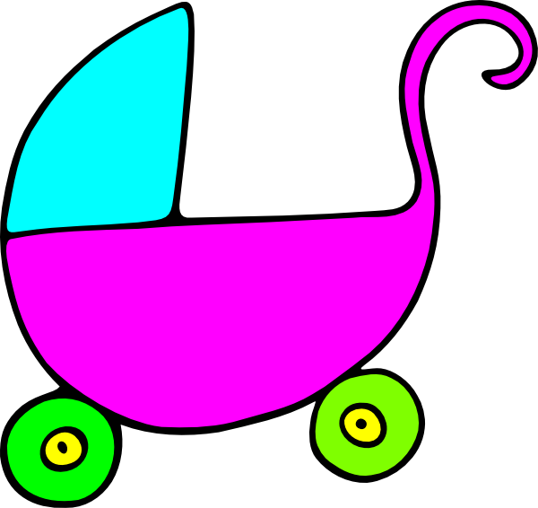 600x566 Cartoon Blue Pram Clipart