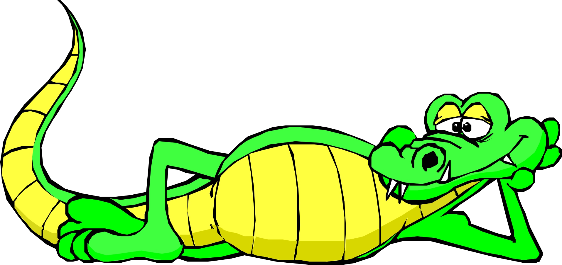 1915x904 Free Clip Art Alligator Clipart Image