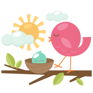 300x300 Mom Amp Baby Bird Svg Cutting Files For Scrapbooking Cute Svg Cuts