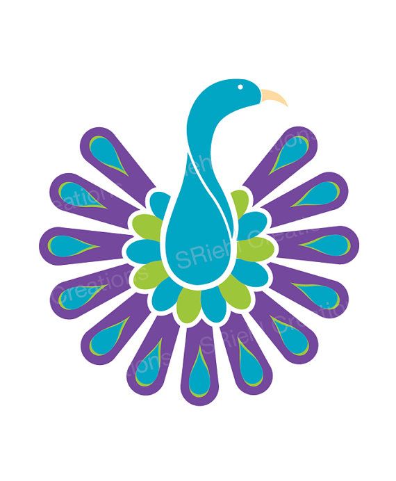 570x692 Peacock Clipart Exotic Bird Clip Art Commercial Use Birds