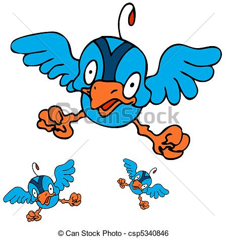 450x470 An Image Of A Baby Bird Learning To Fly. Clip Art Vector