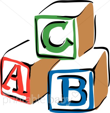 377x388 Colorful Abc Blocks Clipart Baby Blocks Clipart