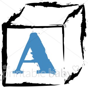 300x296 Baby Block With A Blue Letter A Clipart Baby Blocks Clipart