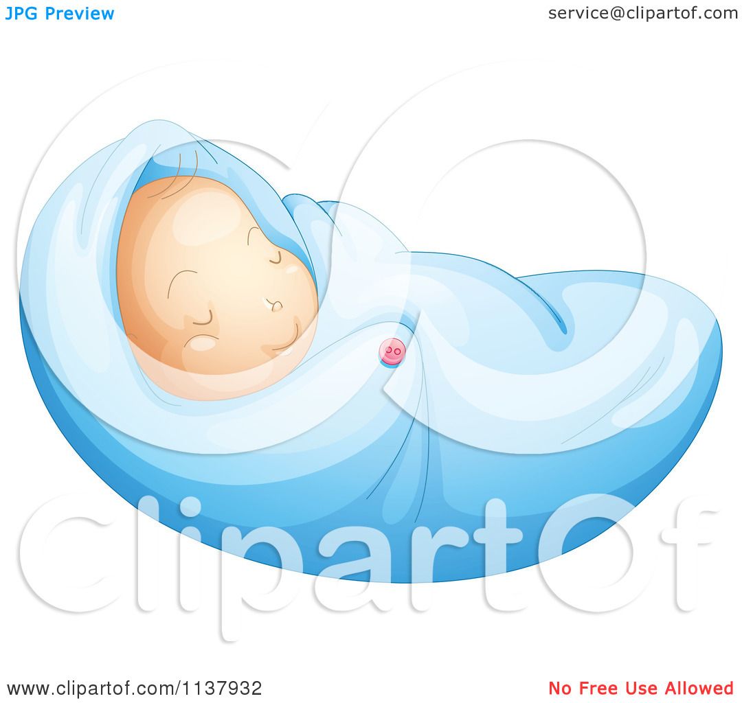 1080x1024 Cartoon Of A Baby Boy Swaddled In A Blanket