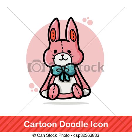 450x470 Baby Rabbit Doodle Vectors