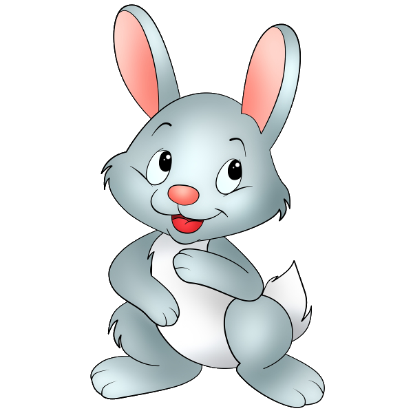 600x600 Baby Bunny Cartoon Clipart 3.png Pixels Karakter