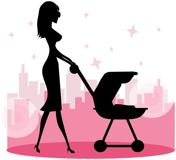 600x548 Baby Carriage Clipart