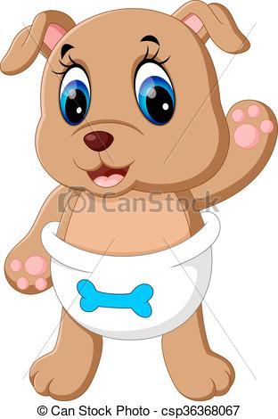312x470 Illustration Of Cute Baby Dog Cartoon Clip Art Vector