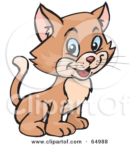 450x470 Clipart Of A Happy Kitty Cat