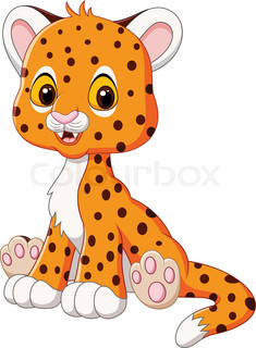 235x320 Funny Cheetah Cartoon Stock Vector Colourbox