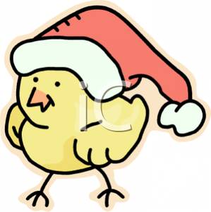 299x300 A Baby Chick Wearing A Santa Hat