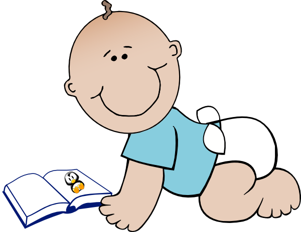 600x464 Baby Read Clip Art