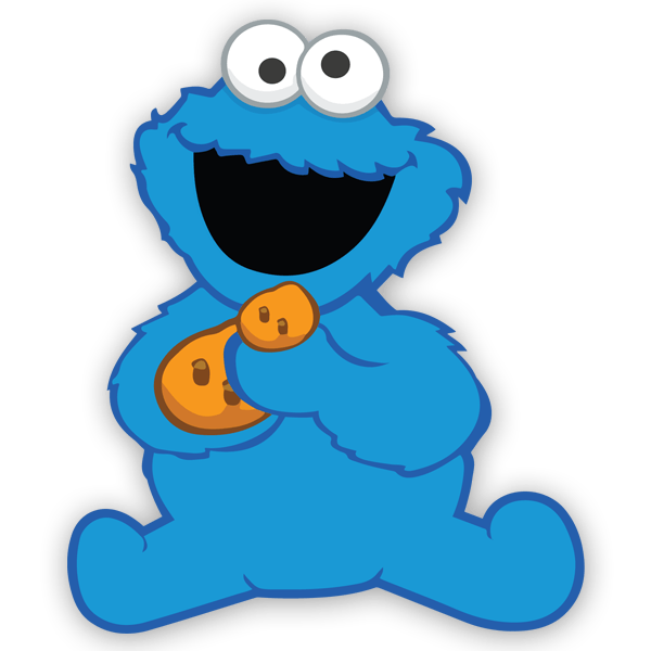 600x600 Wall Sticker For Kid The Baby Cookie Monster