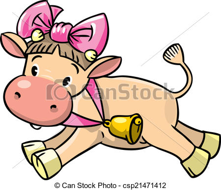 450x388 Children Vector Illustration Of Pretty Funny Baby Cow Vector Clip