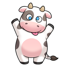 220x220 Cute Cow Clipart