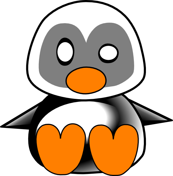 588x600 Baby Penguin Clip Art