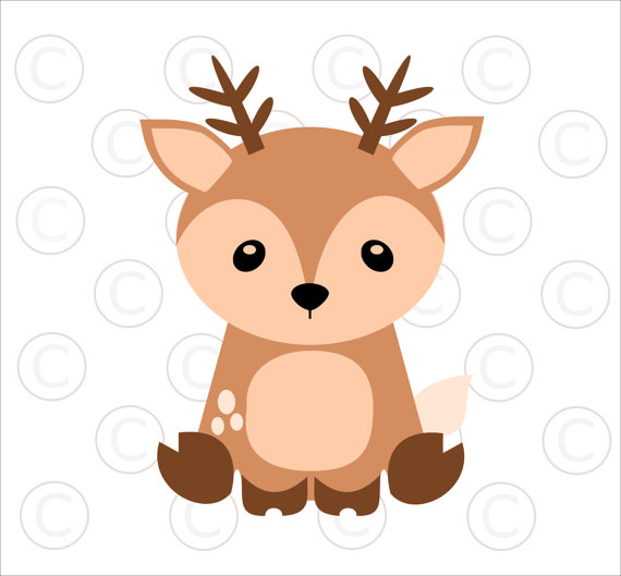 570x529 Baby Woodland Animal Svgs Baby Deer Cut Files Woodland