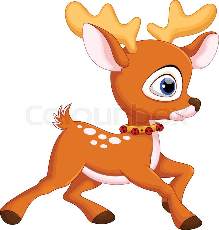 763x800 Cute Baby Deer Cartoon Stock Vector Colourbox