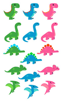 224x350 Cute Dinosaur Clipart, T Rex Clipart, Triceratops Clipart, Dino Party
