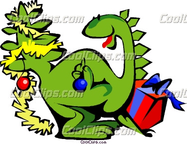 375x289 Dinosaur Clipart Christmas