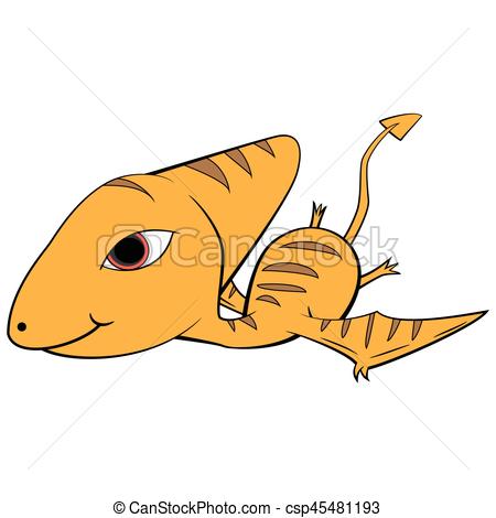 450x470 Illustration Of Cute Cartoon Of Baby Pterodactyl Dinosaur Eps