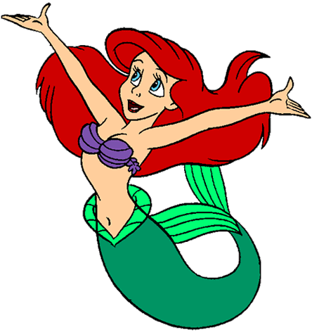444x472 Disney Little Mermaid Clipart