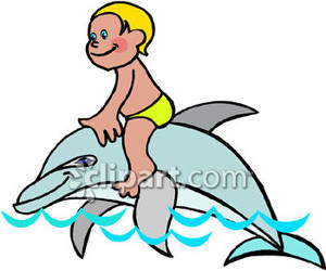 300x250 Boy Riding A Dolphin