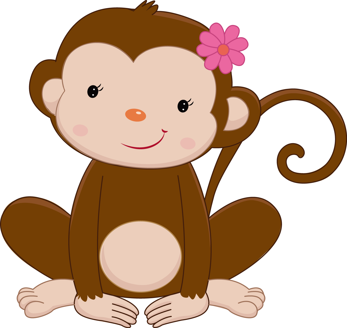 1447x1365 Monkey Clip Art Black And White