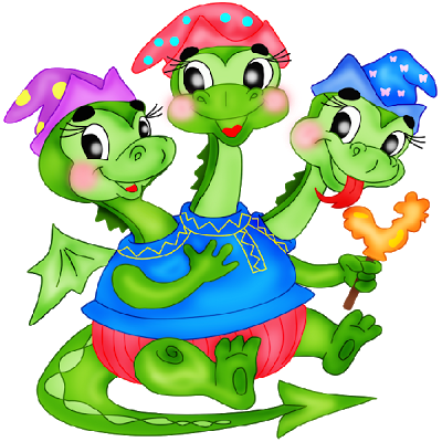 400x400 3 Headed Baby Dragon Mascot