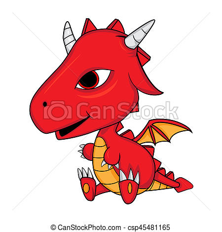 450x470 Illustration Of Cute Cartoon Baby Dragon Jpeg. Stock
