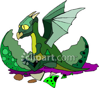 350x310 Royalty Free Clip Art Image Baby Dragon That Just Hatched Out Of Egg