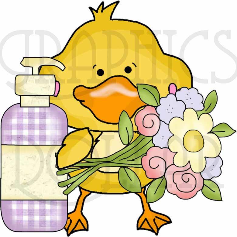 780x780 Soapy Sweet Baby Duck Clip Art Set