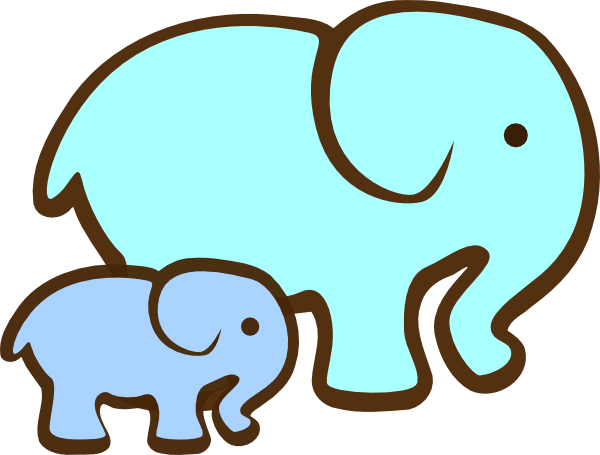 600x455 Grey Baby Elephant Clipart