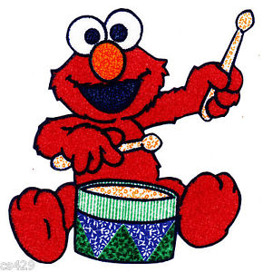 290x300 4 Baby Esame Street Babies Elmo Toy Drum Prepasted Wall Border