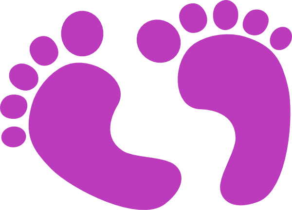 600x433 Purple Baby Feet Clip Art