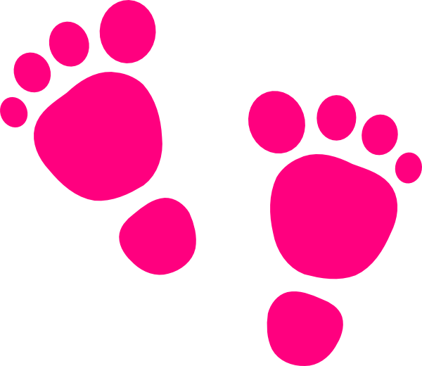 600x520 Baby Girl Footprint Clipart