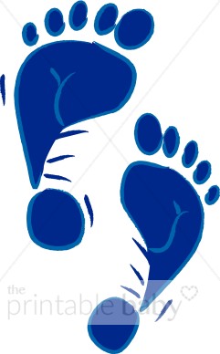 241x388 Blue Footprints Clipart Baby Footprint Clipart