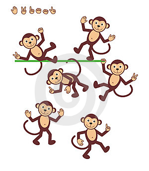 300x343 Baby Monkey Clipart Black And White Happy Monkey Clip