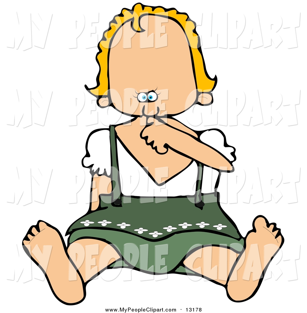 1024x1044 Clip Art Of A Oktoberfest Baby Girl Sucking Her Thumb By Djart