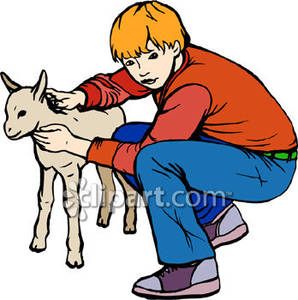 298x300 Boy With A Baby Goat