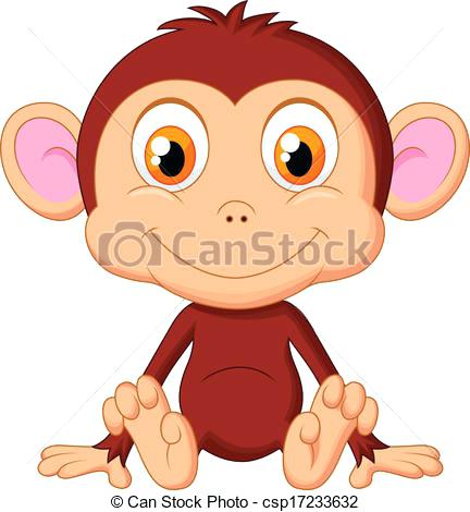 432x470 Baby Monkey Cartoons Cute Monkey Cartoon Vector Baby Monkey