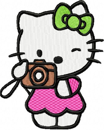 340x426 Hello Kitty Embroidery Designs Hello Kitty Photographer Machine