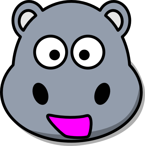 594x598 Clipart Hippo