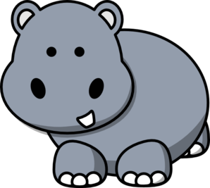 298x267 Side Hippo Clip Art