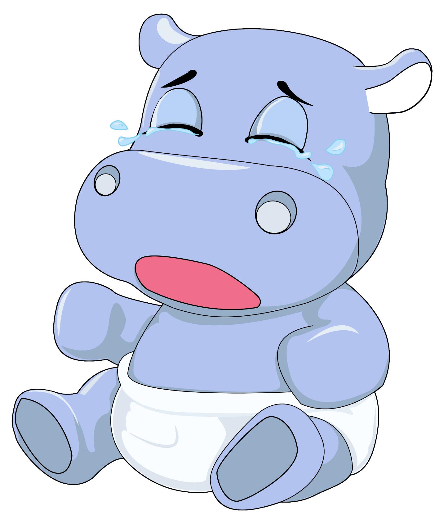 1432x1688 Baby Hippo Crying Clipart