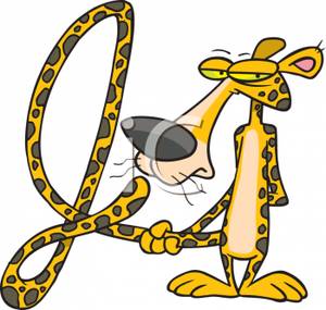 300x285 Letter J With A Cartoon Jaguar